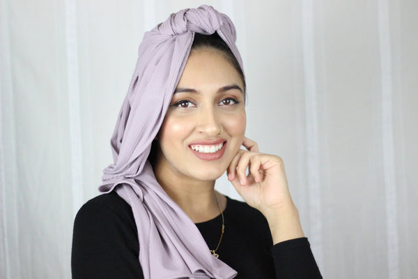 Jersey Ribbed Hijab - Mauve