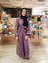Pearled Abaya Dress - Plum