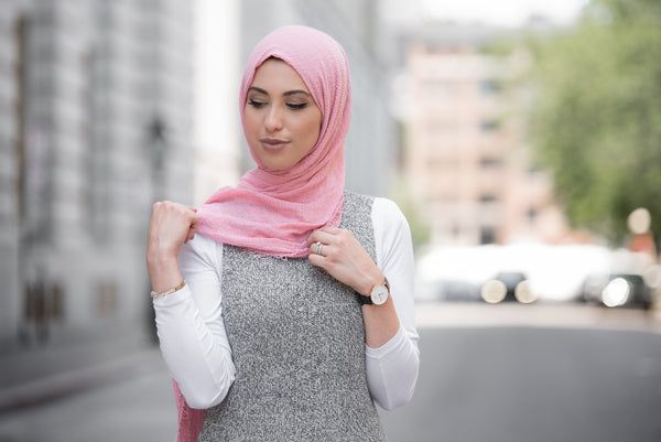 Premium Cotton Hijab - Ballet Pink