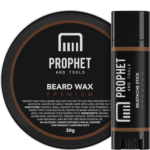 Beard Wax and Mustache Stick Set - Premium Edition