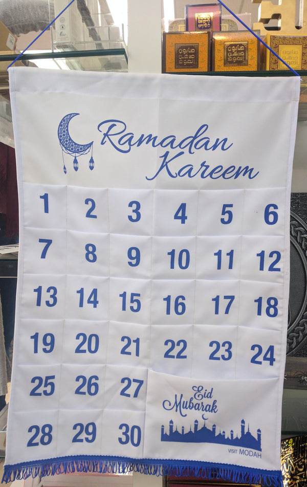 Ramadan Advent Calendar -White and Blue