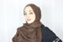 Premium Cotton Hijab with Pearl- Chocolate