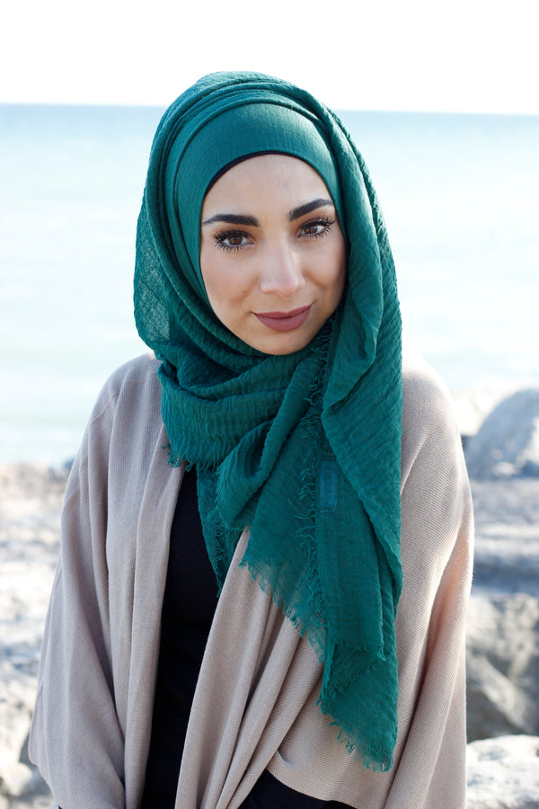 Premium Cotton Hijab - Teal