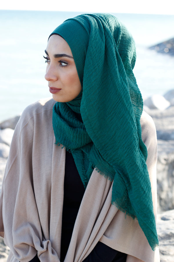 Premium Cotton Hijab - Teal