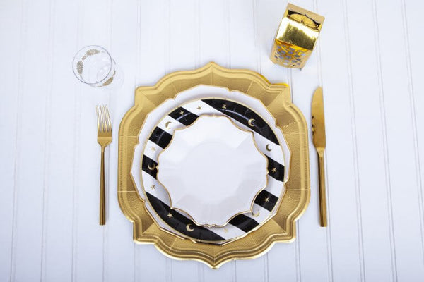 Marrakesh White Linen Dinner Plates