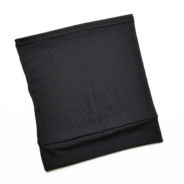 Black Ribbed Tube Hijab Cap